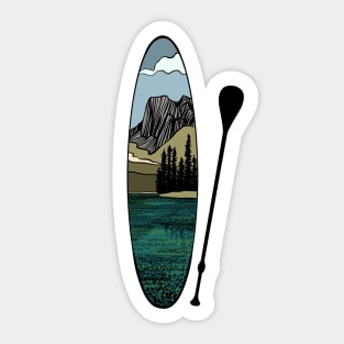 Stand up paddle board - mountain lake vertical Sticker